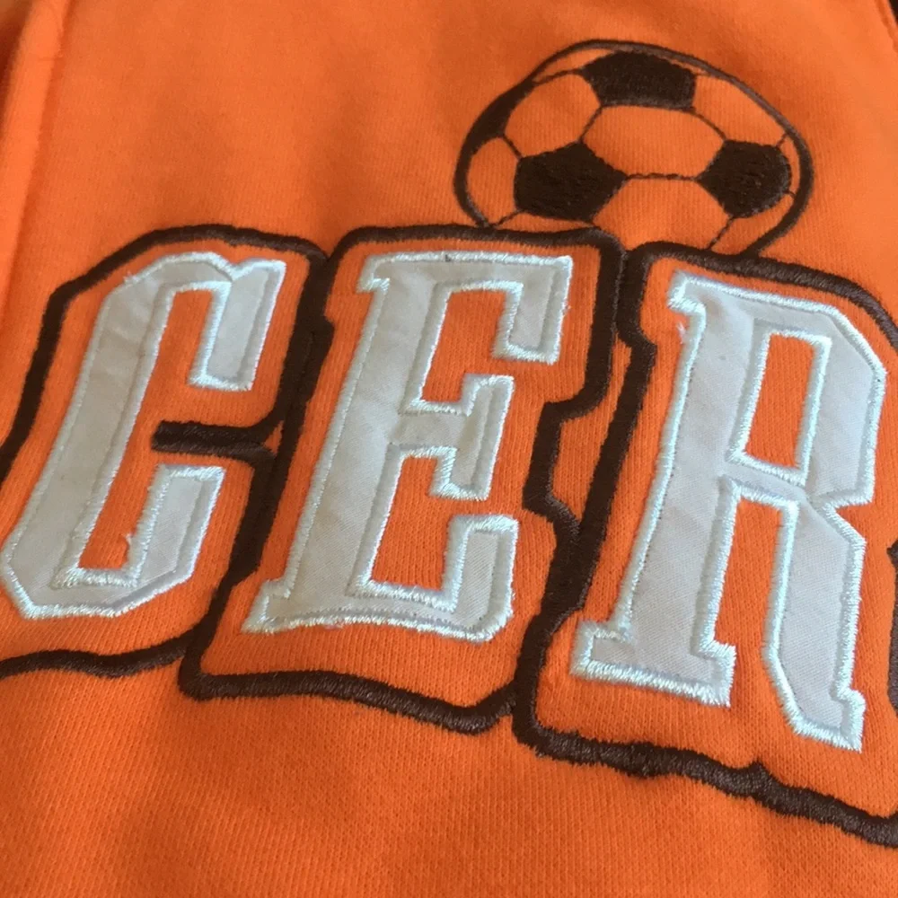 Unisex teens Soccer jacket full zip up hoodie sweater Sz L ( 14/16)